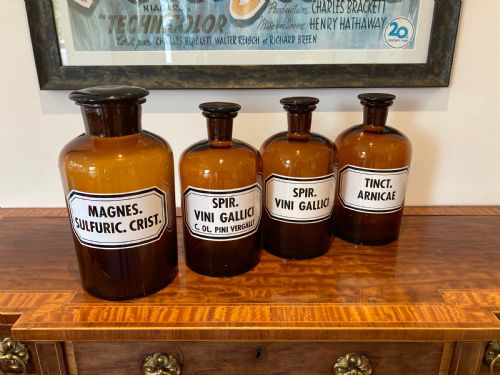 COLLECTION OF 6 BROWN GLASS APOTHECARYCHEMIST JARS LATE 19TH CENTURY - ADDITIONAL PHOTO 6