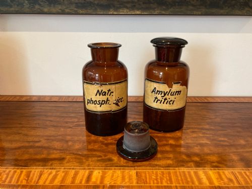 COLLECTION OF 6 BROWN GLASS APOTHECARYCHEMIST JARS LATE 19TH CENTURY - ADDITIONAL PHOTO 7
