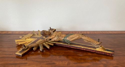 CARVED ITALIAN CRUCIFIX FLORENTINE CIRCA 19TH CENTURY - ADDITIONAL PHOTO 5