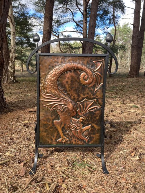 victorian arts and crafts firescreen in the manner of c f a voysey circa 1890 - CATEGORY: ANTIQUE FIREPLACES - DATED VICTORIAN
