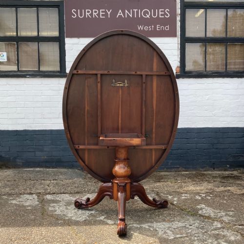 GOOD EARLY VICTORIAN OVAL MAHOGANY BREAKFAST TABLE CIRCA 1850 - ADDITIONAL PHOTO 3