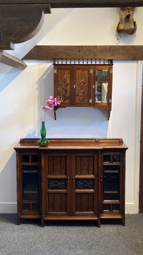 AESTHETIC MOVEMENT ANGLO JAPANESE WALNUT SIDE CABINET CIRCA 1880 - ADDITIONAL PHOTO 8
