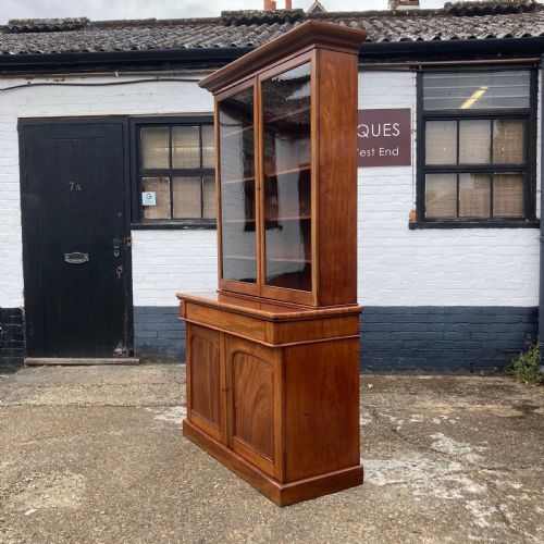 MID VICTORIAN MAHOGANY GLAZED BOOKCASE CIRCA 1860 - ADDITIONAL PHOTO 4