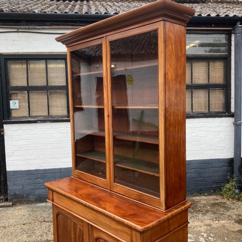 MID VICTORIAN MAHOGANY GLAZED BOOKCASE CIRCA 1860 - ADDITIONAL PHOTO 7