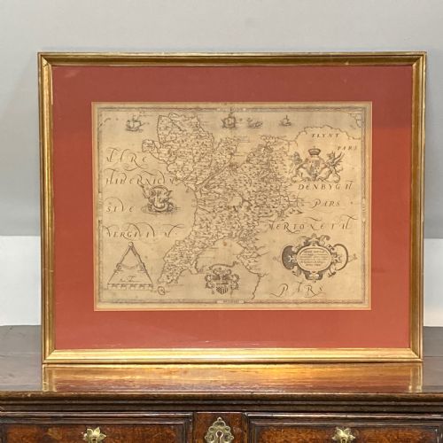 map of caernarvon and anglesey by christopher saxton circa 1642 - CATEGORY: ANTIQUE MISCELLANEOUS - DATED 17TH CENTURY