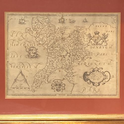 MAP OF CAERNARVON AND ANGLESEY BY CHRISTOPHER SAXTON CIRCA 1642 - ADDITIONAL PHOTO 1