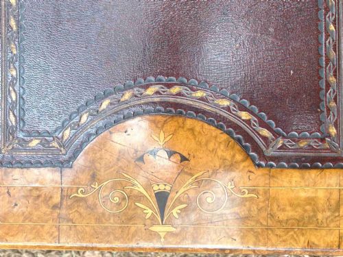 VICTORIAN BURR WALNUT MARQUETRY INLAID DAVENPORT CIRCA 1870 - ADDITIONAL PHOTO 4