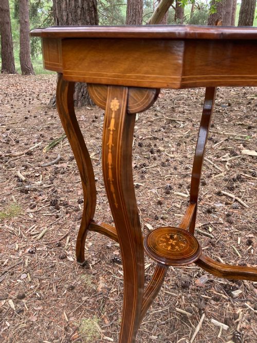VICTORIAN ROSEWOOD OCTAGONAL CENTRE TABLE CIRCA 1890 - ADDITIONAL PHOTO 3