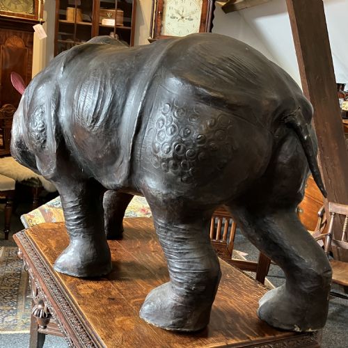 LIBERTY OF LONDON LEATHER RHINO CIRCA 1900 - ADDITIONAL PHOTO 5