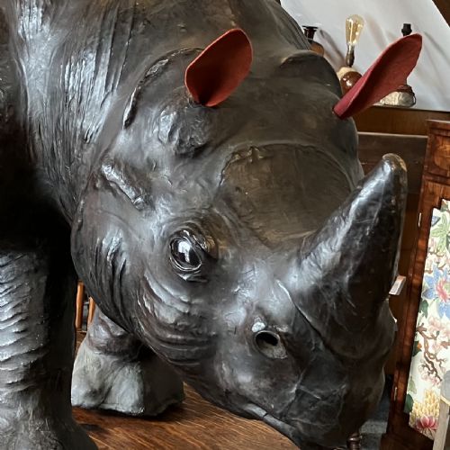 LIBERTY OF LONDON LEATHER RHINO CIRCA 1900 - ADDITIONAL PHOTO 6