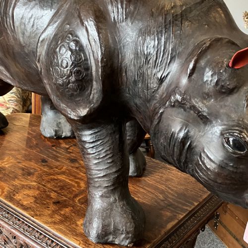 LIBERTY OF LONDON LEATHER RHINO CIRCA 1900 - ADDITIONAL PHOTO 9