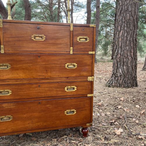 HILL MILLARD SECRETAIRE MILITARY CAMPAIGN CHEST CIRCA 1875 - ADDITIONAL PHOTO 5