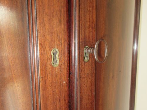 REGENCY MAHOGANY BOW FRONT HANGING CORNER CUPBOARD CIRCA 1810 - ADDITIONAL PHOTO 2