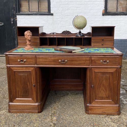ITALIAN MAHOGANY PEDESTAL DESK CIRCA 1850 - ADDITIONAL PHOTO 20