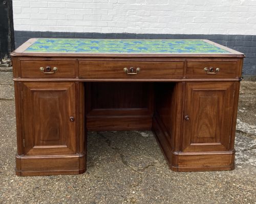 ITALIAN MAHOGANY PEDESTAL DESK CIRCA 1850 - ADDITIONAL PHOTO 15