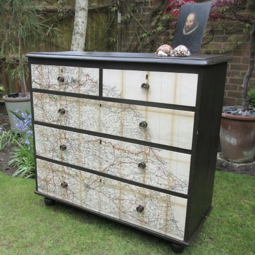 VICTORIAN PAINTED PINE CHEST OF DRAWERS CIRCA 1880 - ADDITIONAL PHOTO 2