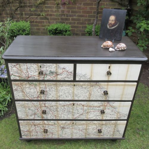 VICTORIAN PAINTED PINE CHEST OF DRAWERS CIRCA 1880 - ADDITIONAL PHOTO 4
