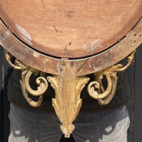 CARVED GILTWOOD OVAL GIRANDOLE WALL MIRROR CIRCA 1880 - ADDITIONAL PHOTO 13
