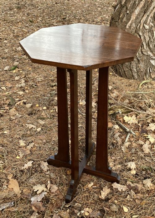 COTSWOLD SCHOOL OCTAGONAL ROSEWOOD OCCASIONAL OR LAMP TABLE CIRCA 1900 - ADDITIONAL PHOTO 8