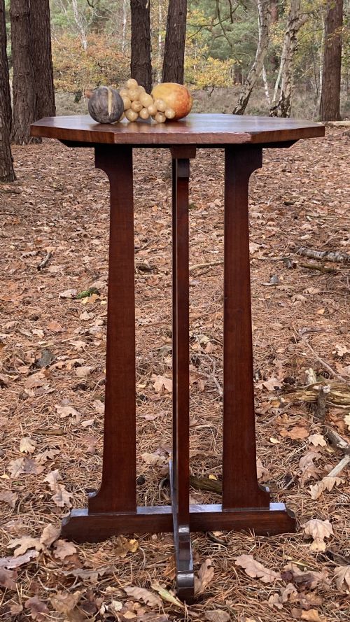 COTSWOLD SCHOOL OCTAGONAL ROSEWOOD OCCASIONAL OR LAMP TABLE CIRCA 1900 - ADDITIONAL PHOTO 1