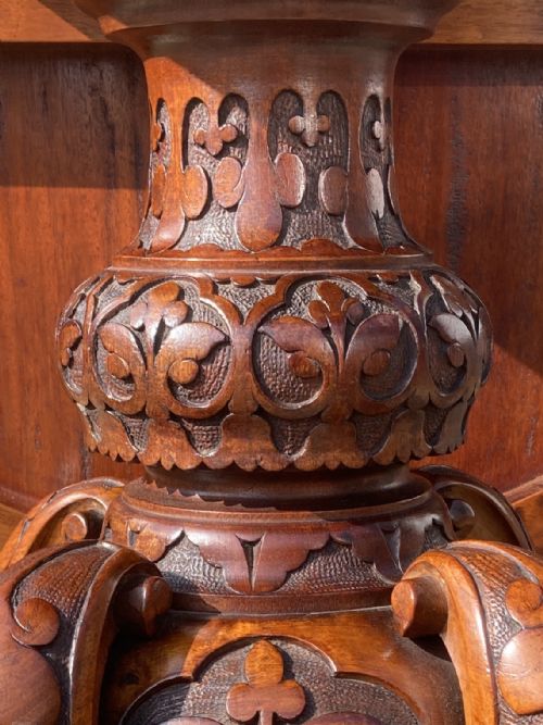 VICTORIAN BURR WALNUT AND MARQUETRY INLAID OVAL BREAKFAST CENTRE TABLE CIRCA 1860 - ADDITIONAL PHOTO 5