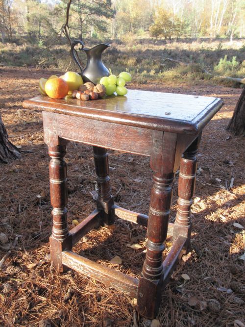 A MID 17TH CENTURY OAK JOINT STOOL ENGLISH CIRCA 1650 - ADDITIONAL PHOTO 5