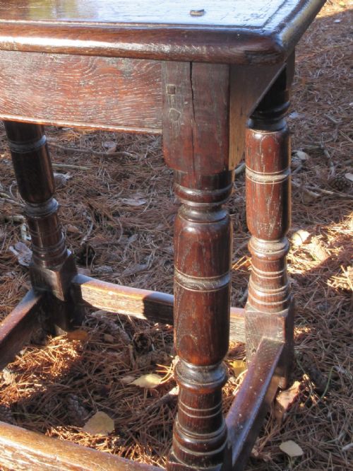 A MID 17TH CENTURY OAK JOINT STOOL ENGLISH CIRCA 1650 - ADDITIONAL PHOTO 7