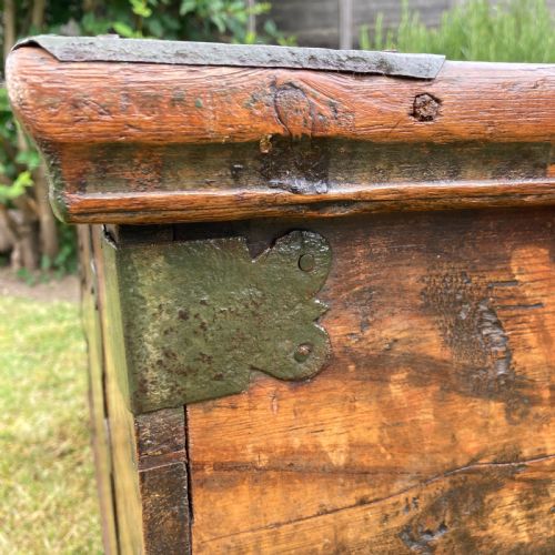 SWEDISH PINE MARRIAGE CHEST BLANKET BOX CIRCA 1819 - ADDITIONAL PHOTO 6