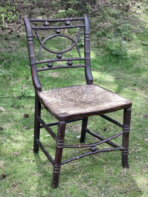 regency simulated bamboo side chair circa 1815 - CATEGORY: ANTIQUE CHAIRS - DATED REGENCY