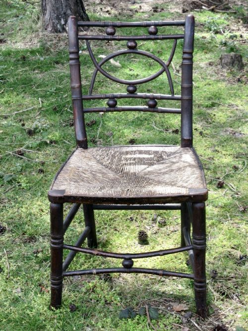 REGENCY SIMULATED BAMBOO SIDE CHAIR CIRCA 1815 - ADDITIONAL PHOTO 2