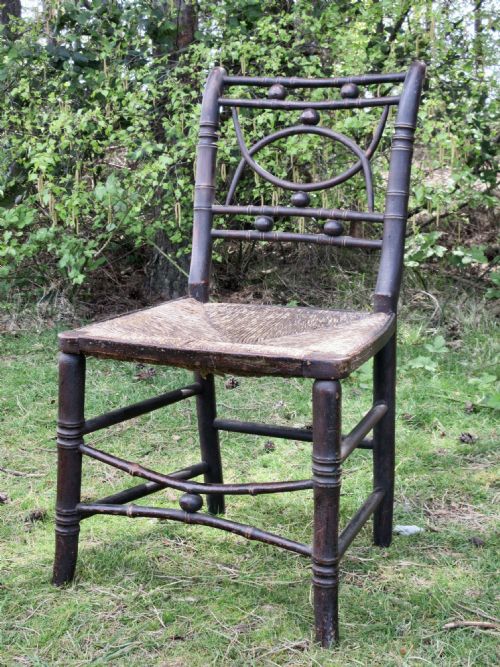 REGENCY SIMULATED BAMBOO SIDE CHAIR CIRCA 1815 - ADDITIONAL PHOTO 3