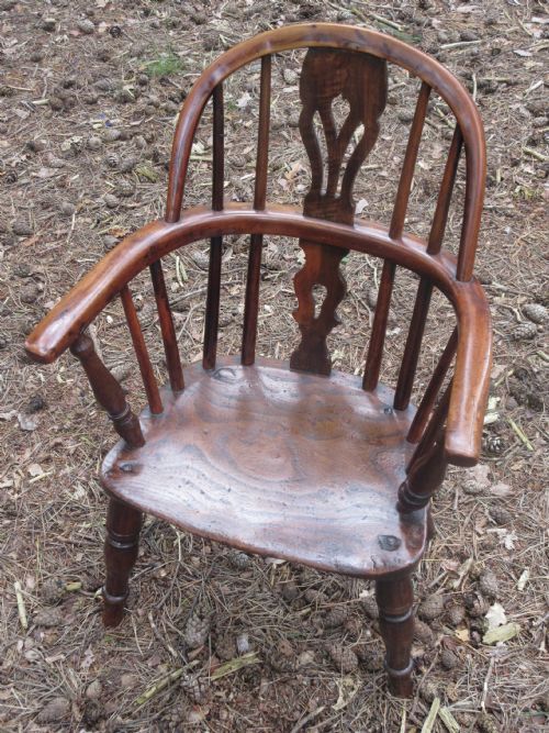 19TH CENTURY YEWWOOD CHILDS WINDSOR CHAIR CIRCA 1810 1840 - ADDITIONAL PHOTO 3