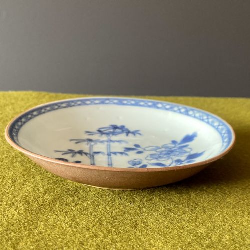 CHINESE BLUE AND WHITE EXPORT NANKING CARGO SAUCER CIRCA 1750 - ADDITIONAL PHOTO 3
