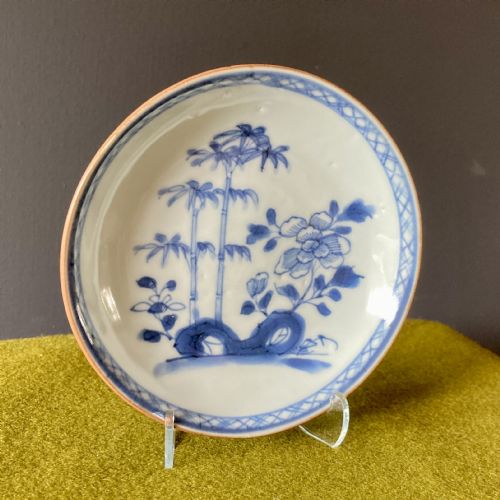 CHINESE BLUE AND WHITE EXPORT NANKING CARGO SAUCER CIRCA 1750 - ADDITIONAL PHOTO 4