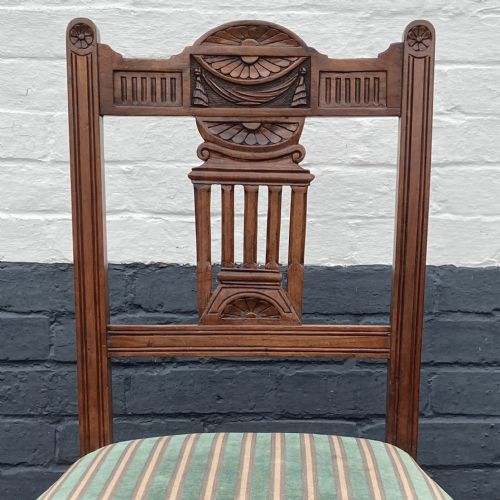 fig 1. Six Edwardian Walnut Dining Chairs, Circa 1900