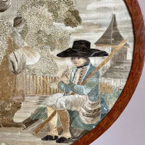 GEORGE III SHERATON POLE OR FIRE SCREEN CIRCA 1790 - ADDITIONAL PHOTO 3