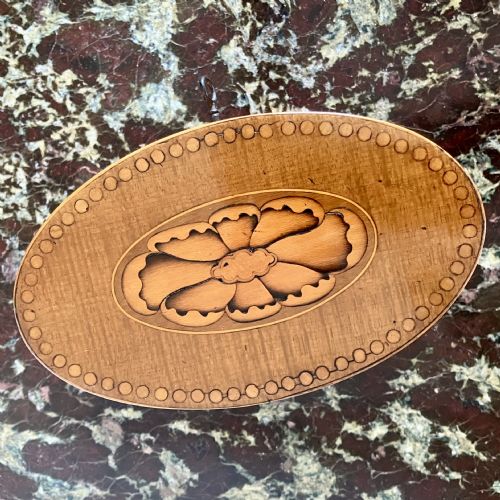 GEORGE III OVAL TEA CADDY CIRCA 1790 - ADDITIONAL PHOTO 3