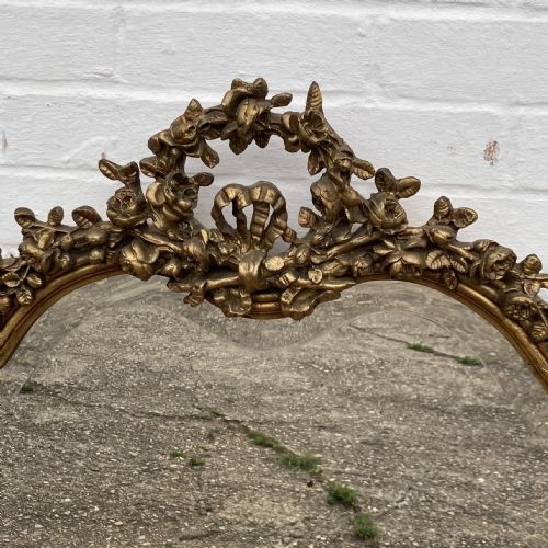DELIGHTFUL FRENCH GILTWOOD MIRROR CIRCA 19TH CENTURY - ADDITIONAL PHOTO 6