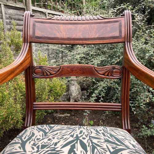 GEORGE III MAHOGANY DESK CHAIR CIRCA 1800 - ADDITIONAL PHOTO 4
