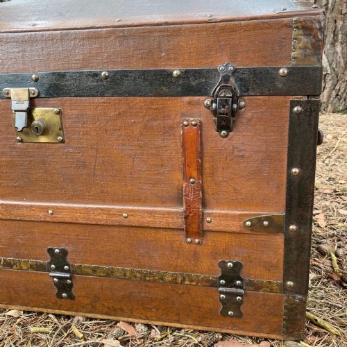 VINTAGE STEAMER CABIN TRUNK CIRCA 1880 - ADDITIONAL PHOTO 5