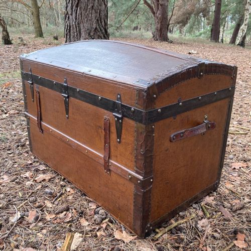VINTAGE STEAMER CABIN TRUNK CIRCA 1880 - ADDITIONAL PHOTO 10