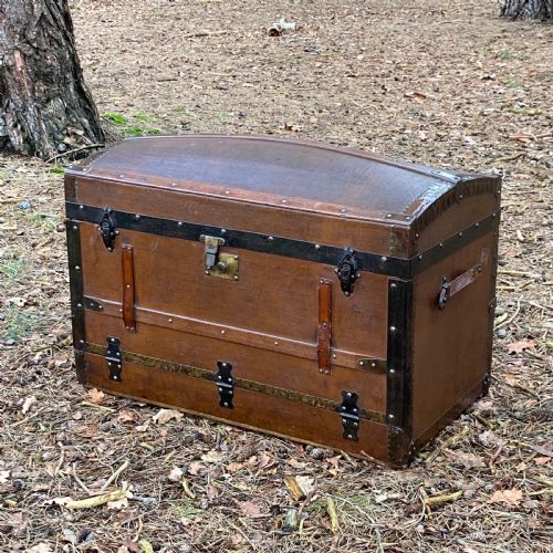 VINTAGE STEAMER CABIN TRUNK CIRCA 1880 - ADDITIONAL PHOTO 12