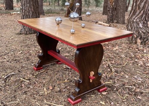 OAK AND ELM REFECTORY TABLE RETAILED BY HEALS OF LONDON CIRCA 1900 - ADDITIONAL PHOTO 4