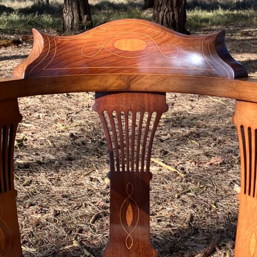 SUPER QUALITY PAIR OF EDWARDIAN MAHOGANY CORNER CHAIRS CIRCA 1900 - ADDITIONAL PHOTO 2