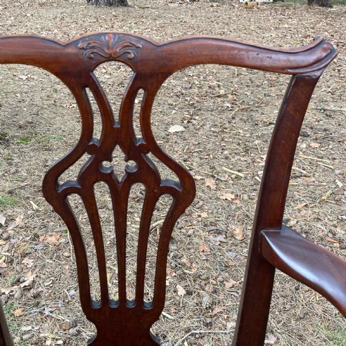 PAIR OF MAHOGANY OPEN ARMCHAIRS CARVERS CIRCA 1830 - ADDITIONAL PHOTO 5