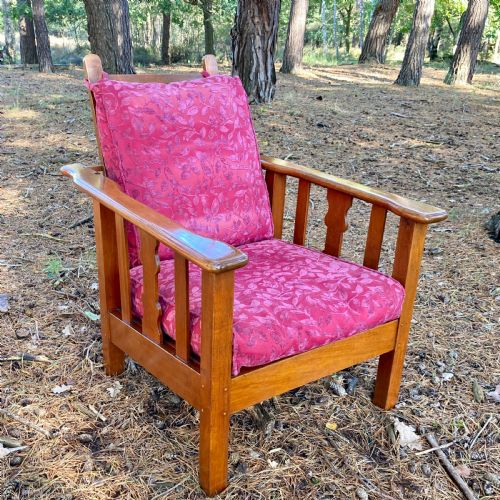 EDWARDIAN TEAK RECLINING ARMCHAIR IN THE MANNER OF HEALS OF LONDON CIRCA 1920 - ADDITIONAL PHOTO 5