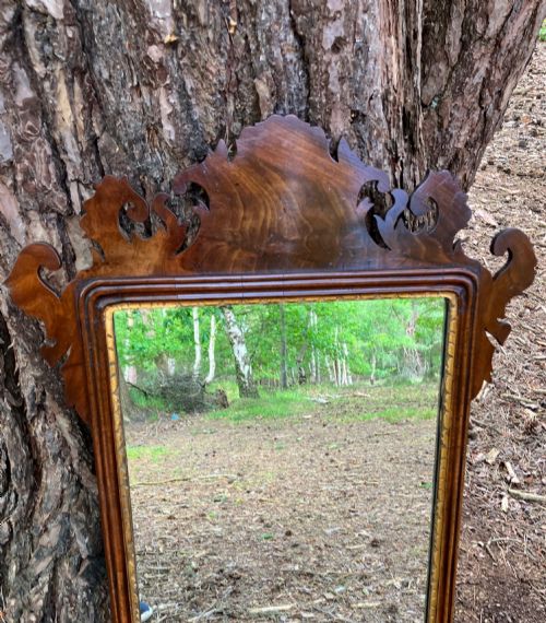 MAHOGANY FRETWORK MIRROR CIRCA 1900 - ADDITIONAL PHOTO 3
