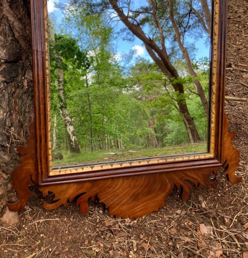 MAHOGANY FRETWORK MIRROR CIRCA 1900 - ADDITIONAL PHOTO 4