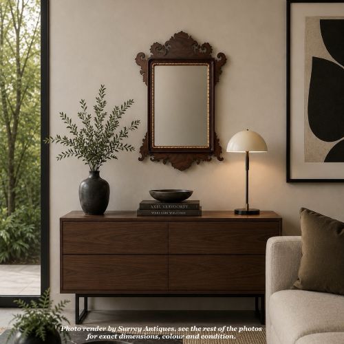 mahogany fretwork mirror circa 1900 - CATEGORY: ANTIQUE MIRRORS - DATED 1900