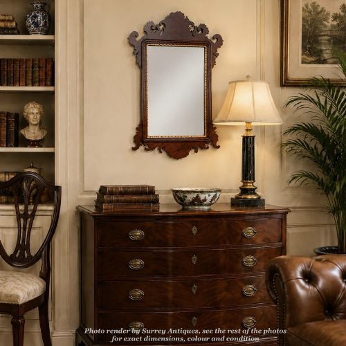 MAHOGANY FRETWORK MIRROR CIRCA 1900 - ADDITIONAL PHOTO 8